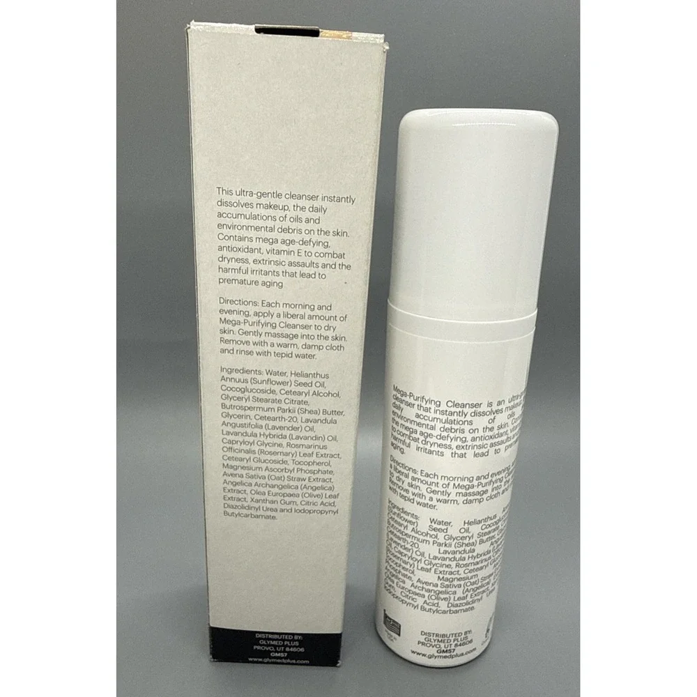 GlyMed Plus Mega Purifying Cleanser 6.75oz / 200mL - Pro Size New With Box